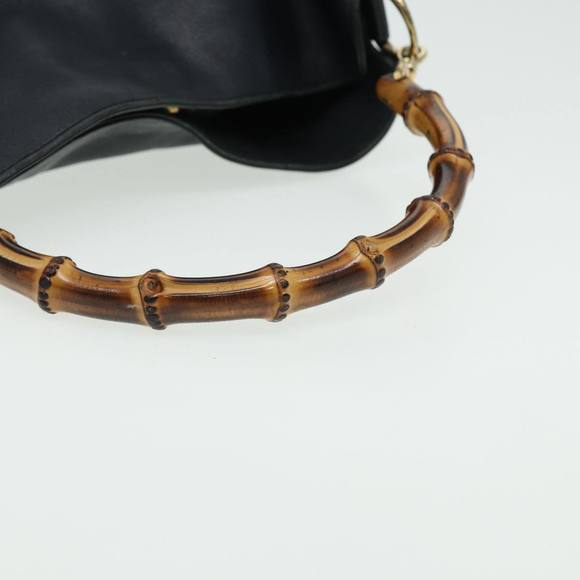 GUCCI Bamboo Shoulder Bag Leather 2way Brown 001 2113 1638 Auth 76394 - Picture 7 of 16